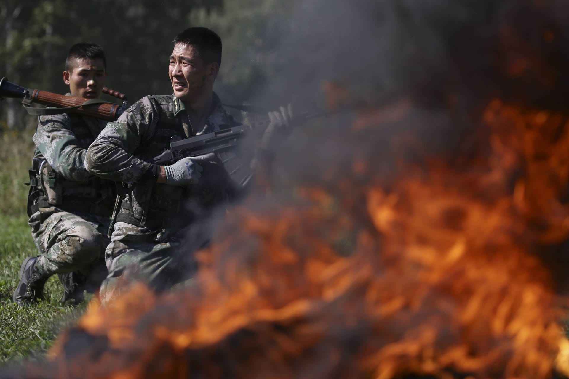 Chinesische Soldaten bei einer Übung (Archivbild).