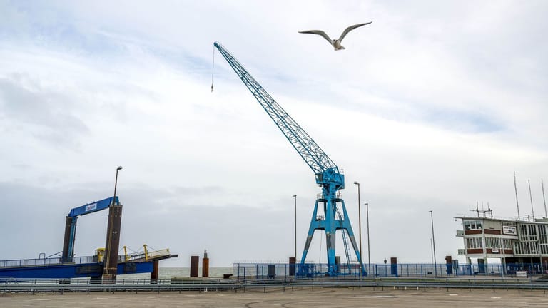 Der denkmalgeschützte Kran auf dem Steubenhöft Pier ist nach Angaben des Hafenbetreibers NPorts nicht länger sicher.