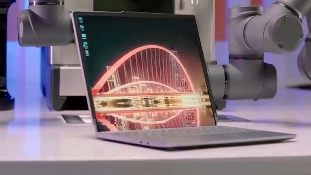 Lenovo stellt auf der "Mobile World Congress" einen ausrollbaren Laptop vor