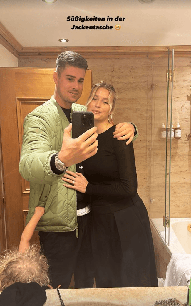 Dustin Schöne und Lena Gercke mit ihrer Tochter Zoe