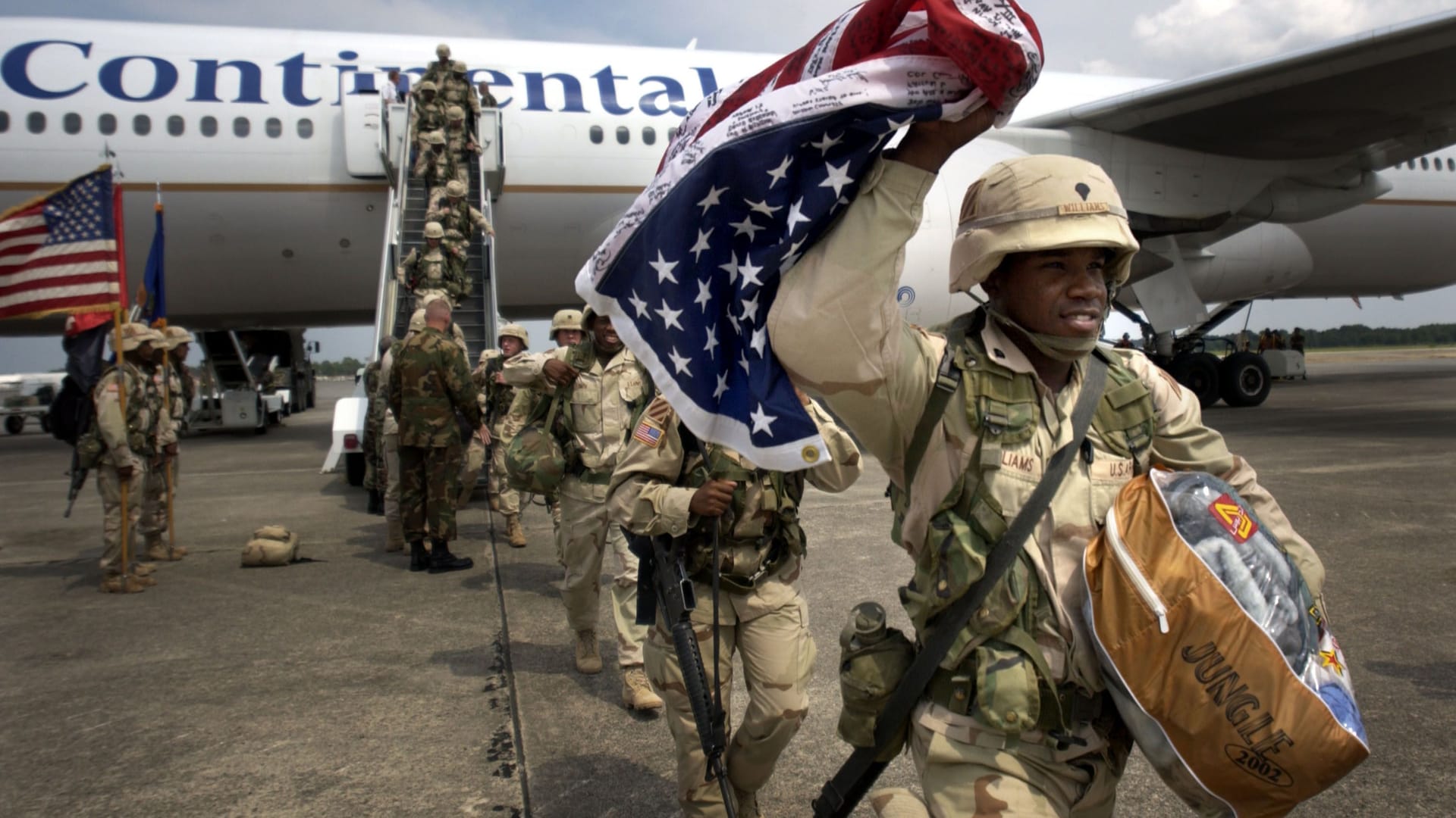 Savannah, Georgia: Amerikanische Truppen kommen im Juli 2003 von einem Einsatz im Irak zurück.