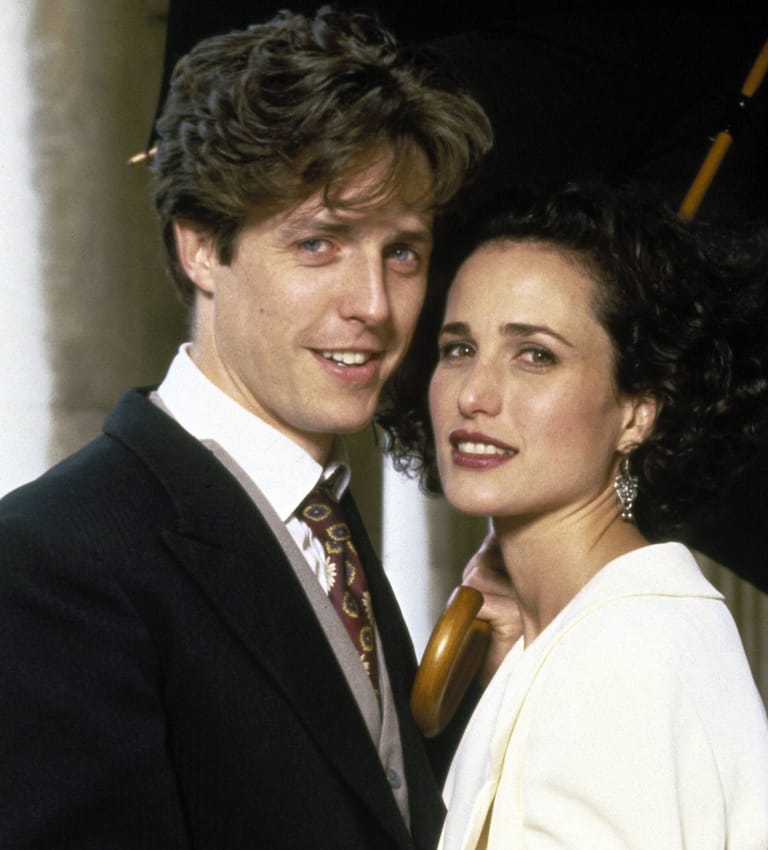 Hugh Grant und Andie MacDowell in "Vier Hochzeiten und ein Todesfall" 1994.