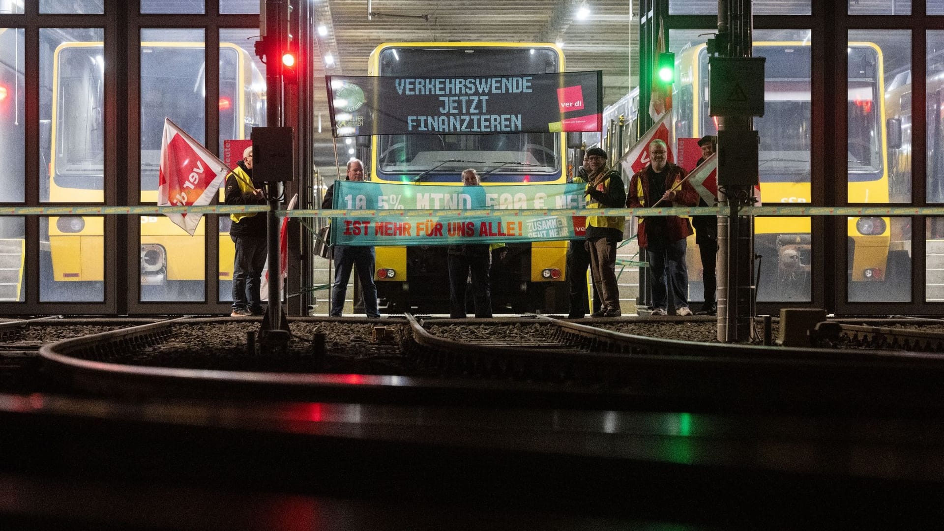 Warnstreik in Stuttgart