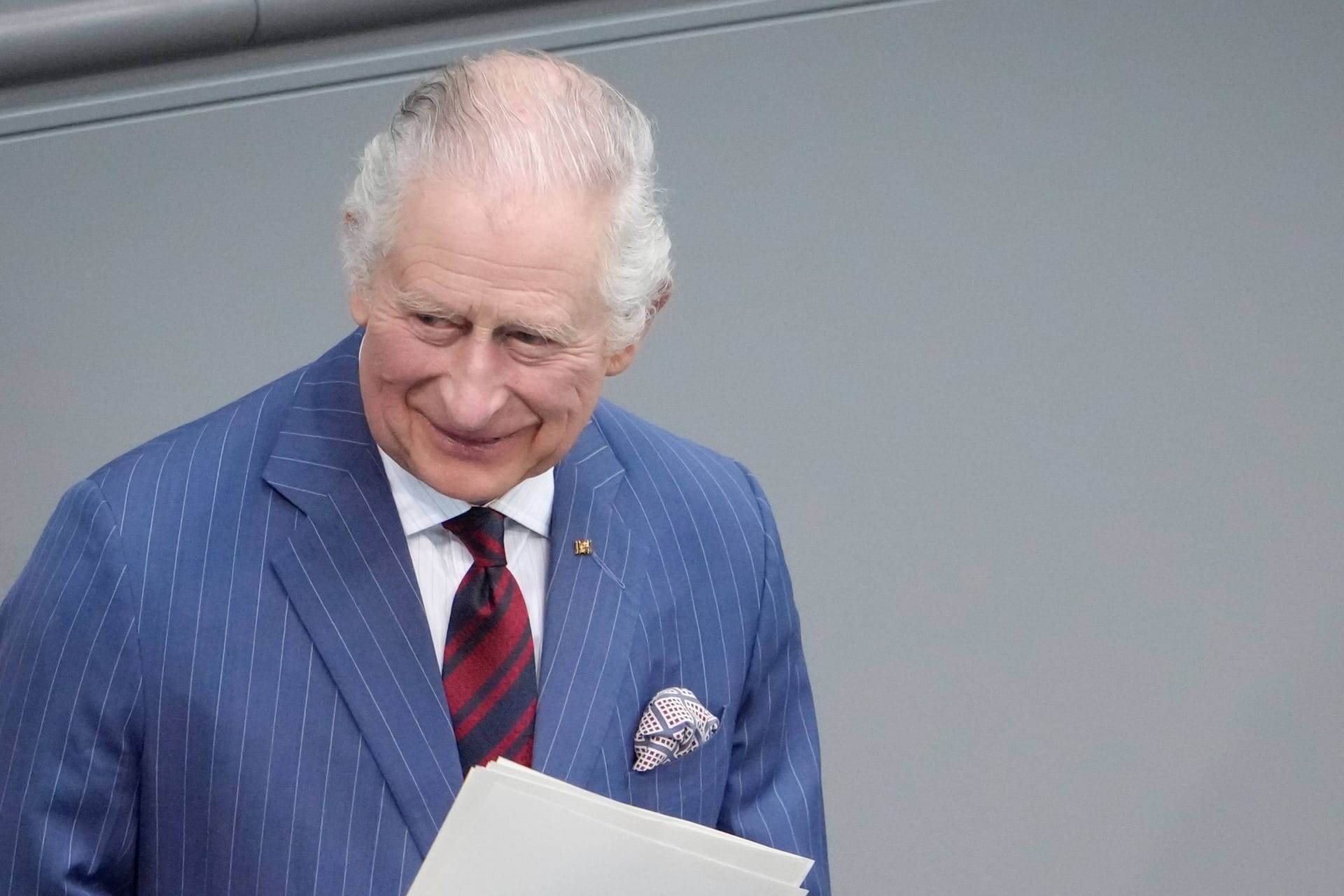 König Charles III. bei seiner Rede im Deutschen Bundestag.