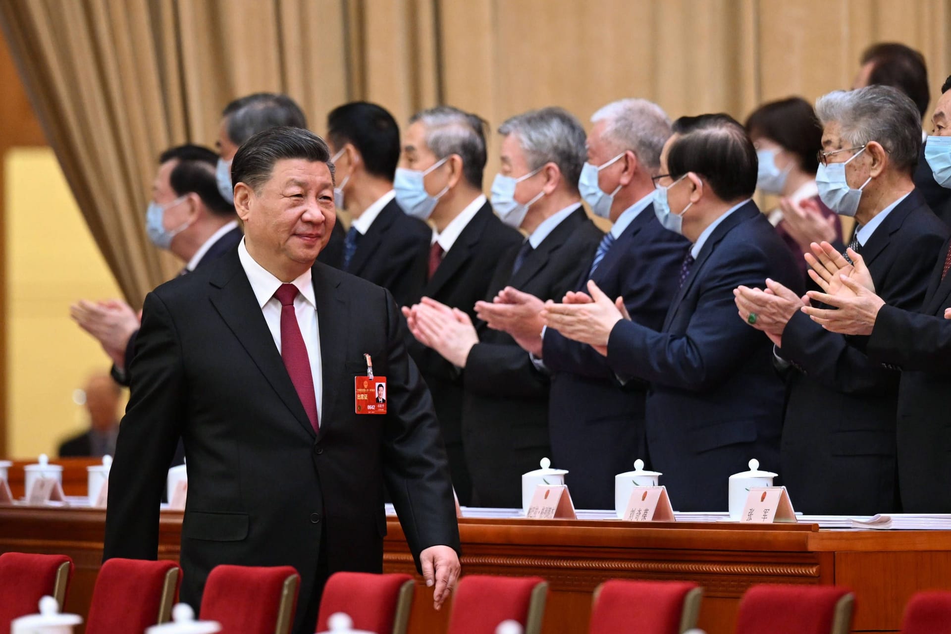 Chinas Präsident Xi Jinping beim Nationalen Volkskongress: China müsse "den Mut haben zu kämpfen".