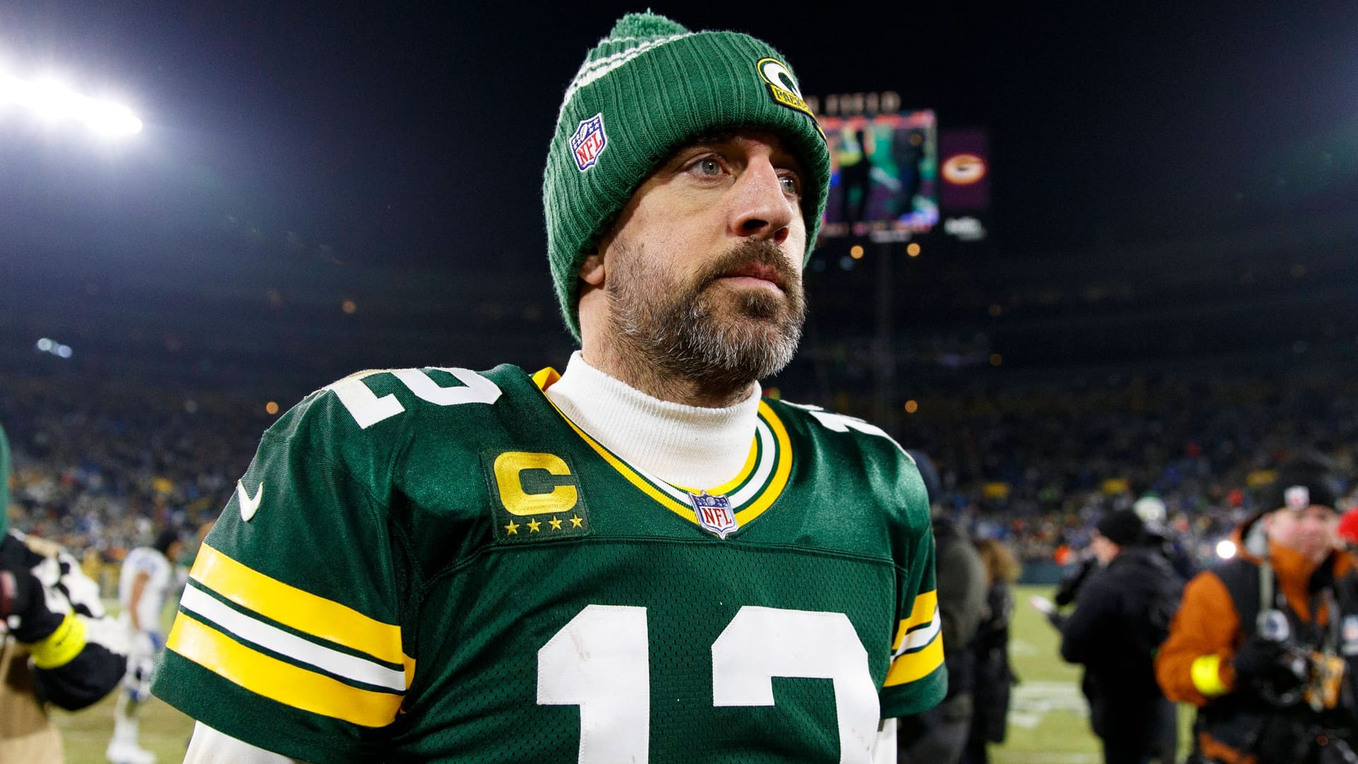 Aaron Rodgers im Trikot der Green Bay Packers: Ab der kommenden Saison wird der Star-Quarterback wohl in anderem Grün auflaufen.