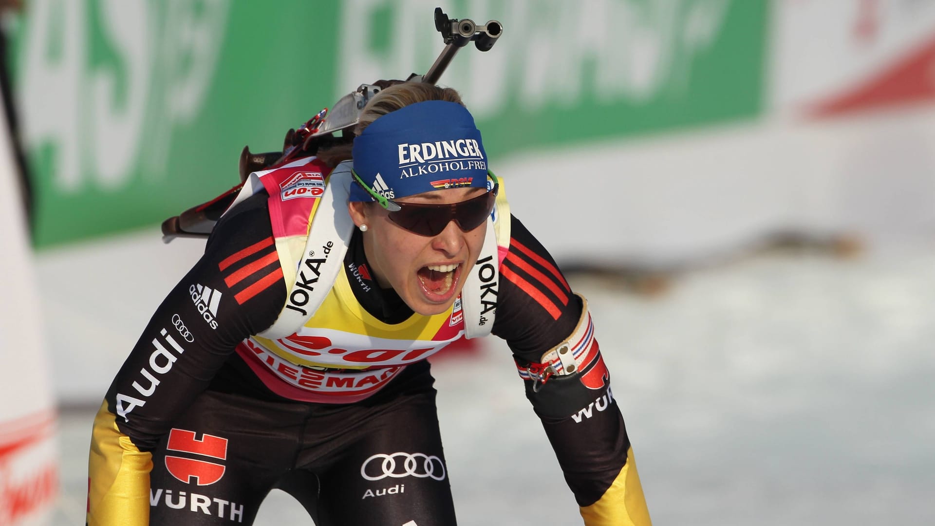 Magdalena Neuner in Ruhpolding 2012: Die Heim-WM bildet den krönenden Abschluss ihrer Karriere.