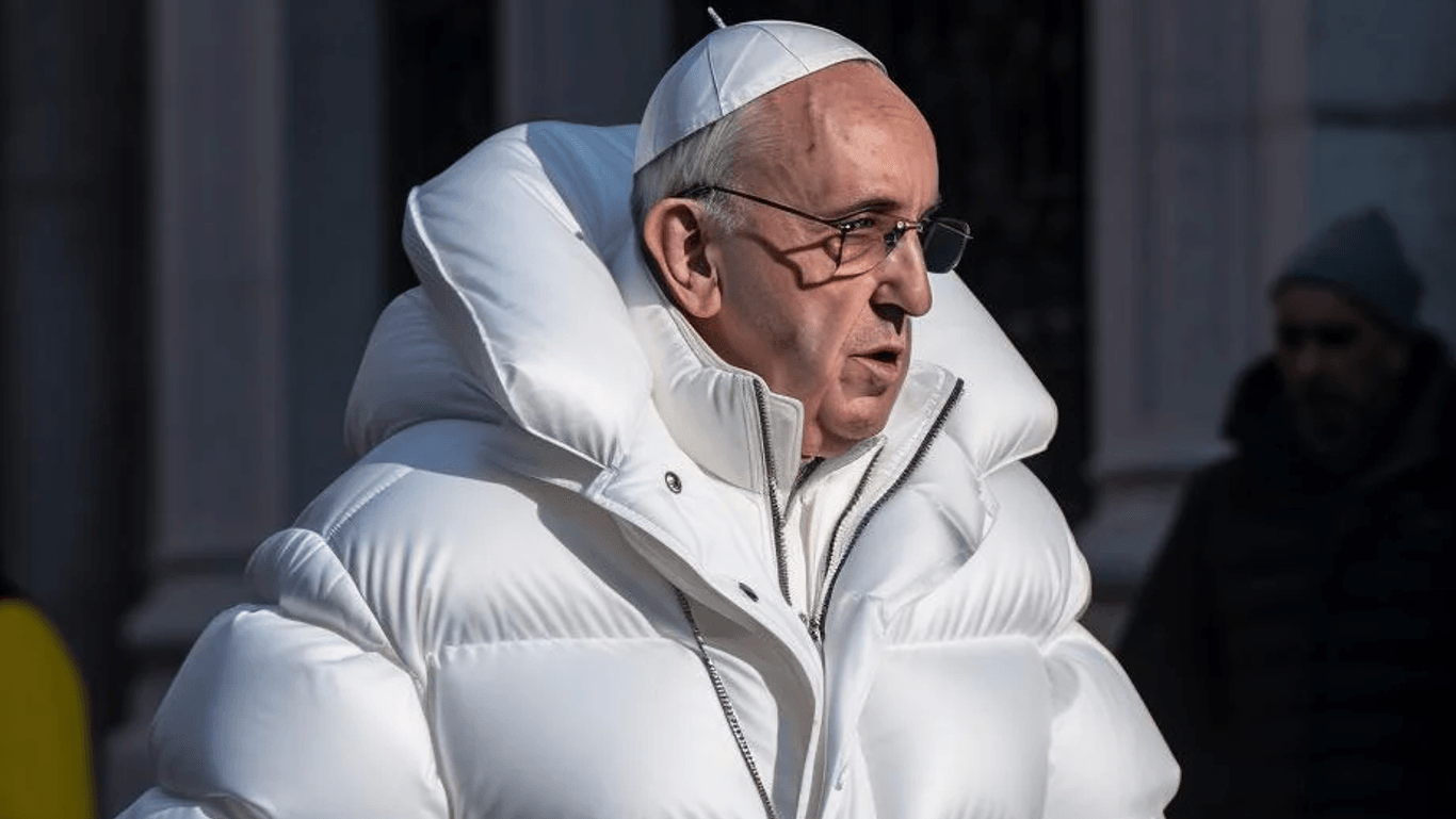 Der Papst als KI-generierten Bild: Die skurrile Darstellung verbreitet sich wie ein Lauffeuer im Internet.