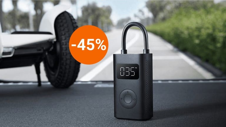 Praktisch für unterwegs: Der Akku-Kompressor von Xiaomi ist heute radikal reduziert.