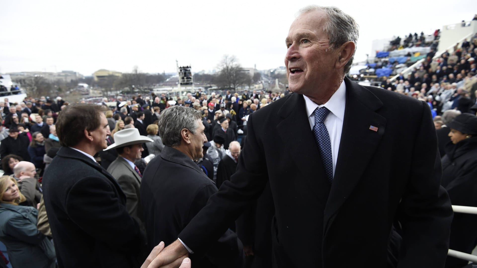 Januar 2017: George W. Bush bei der Amtseinführung von Donald Trump in Washington.