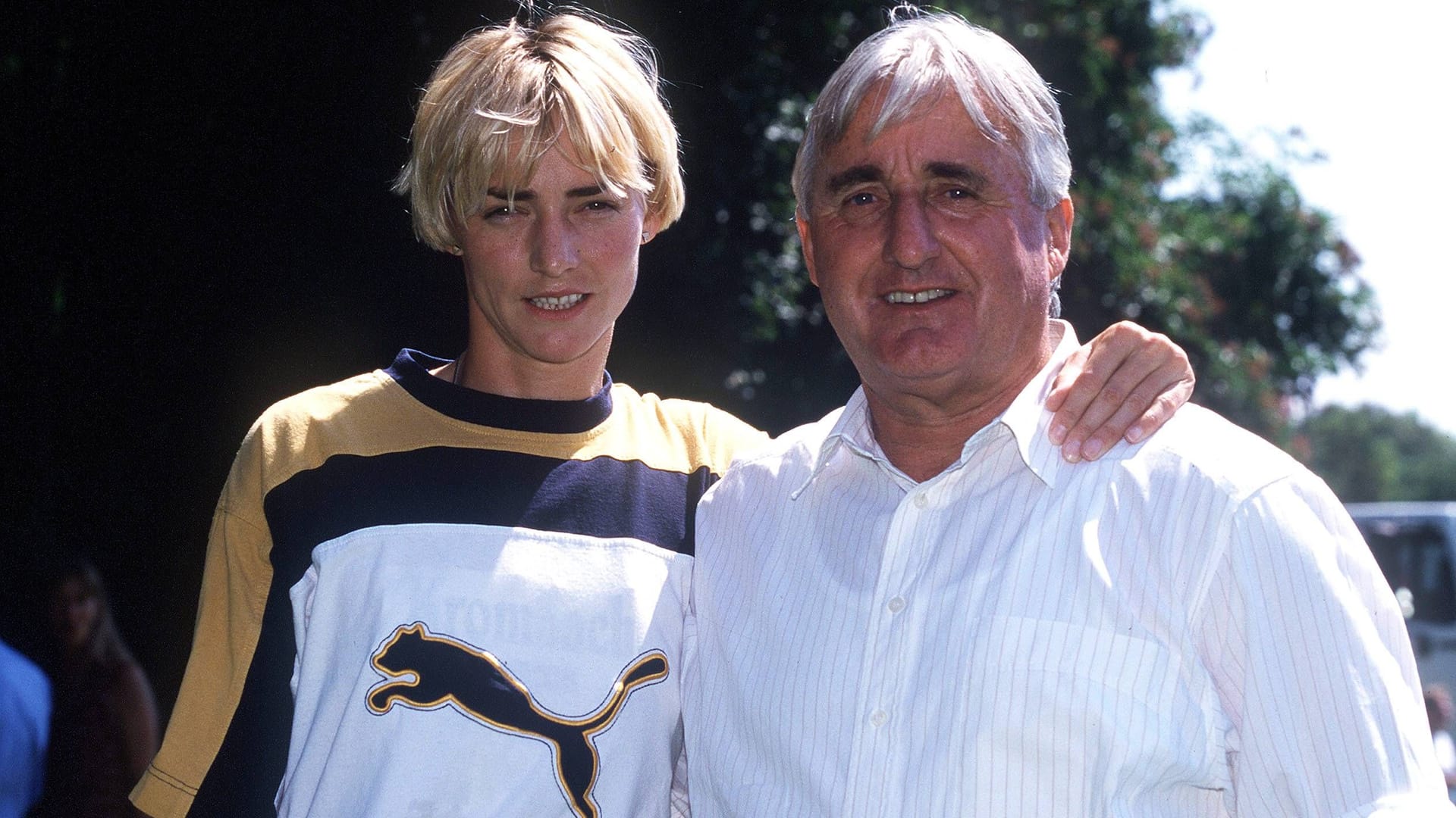 Heike Drechsler (l.) und Erich Drechsler: Er war ihr Trainer und Schwiegervater zur damaliger Zeit.