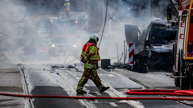 Explosion einer Gasleitung in Dresden