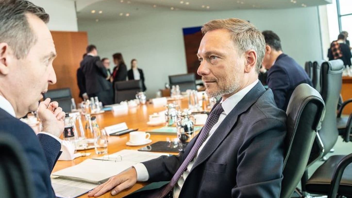 Finanzminister Christian Lindner bei einer Kabinettssitzung.