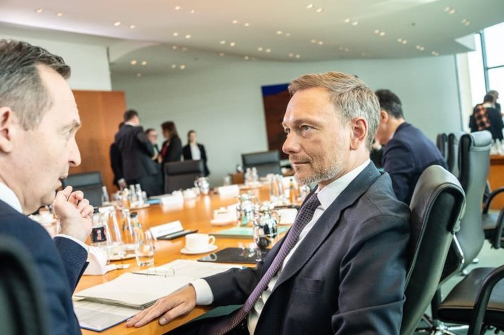 Finanzminister Christian Lindner bei einer Kabinettssitzung.