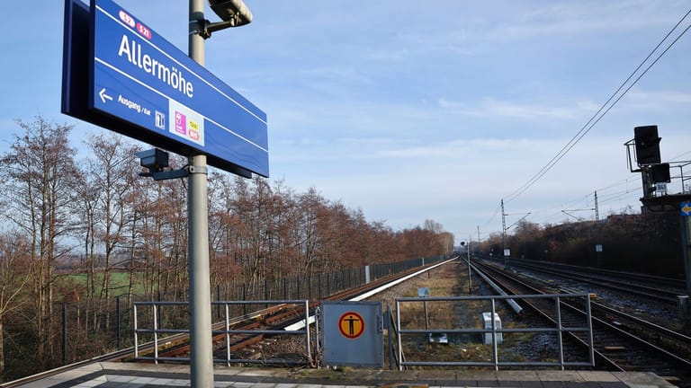Bahnsteig auf dem S-Bahnhof Allermöhe