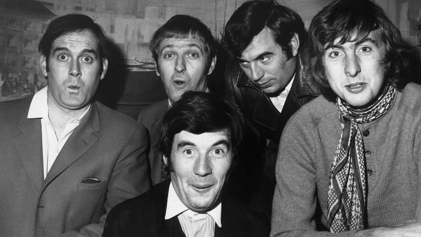 John Cleese, Graham Chapman, Michael Palin, Terry Jones und Eric Idle im Jahr 1969.