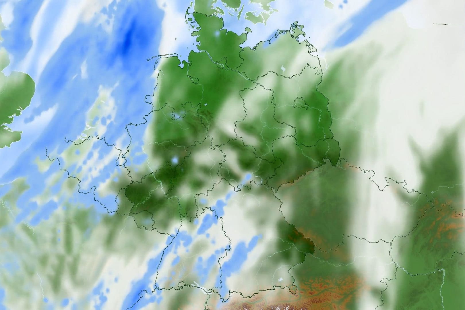 karte mit ein bisschen regen