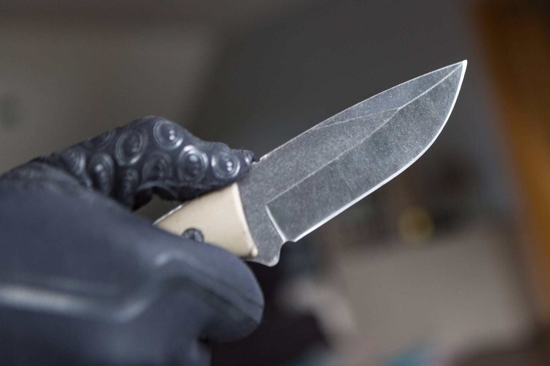 Ein Messer (Symbolbild): Ein Polizist erwischte zwei Männer bei einem missglückten Einbruchsversuch.