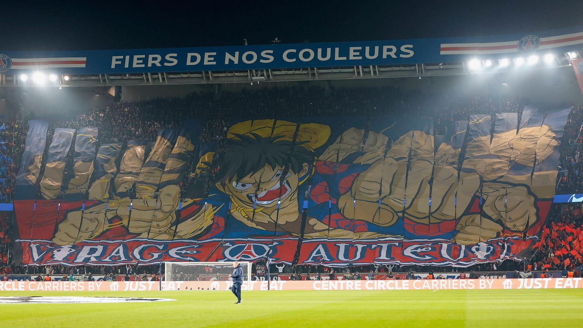 Ein Teil der PSG-Choreo aus dem Hinspiel.