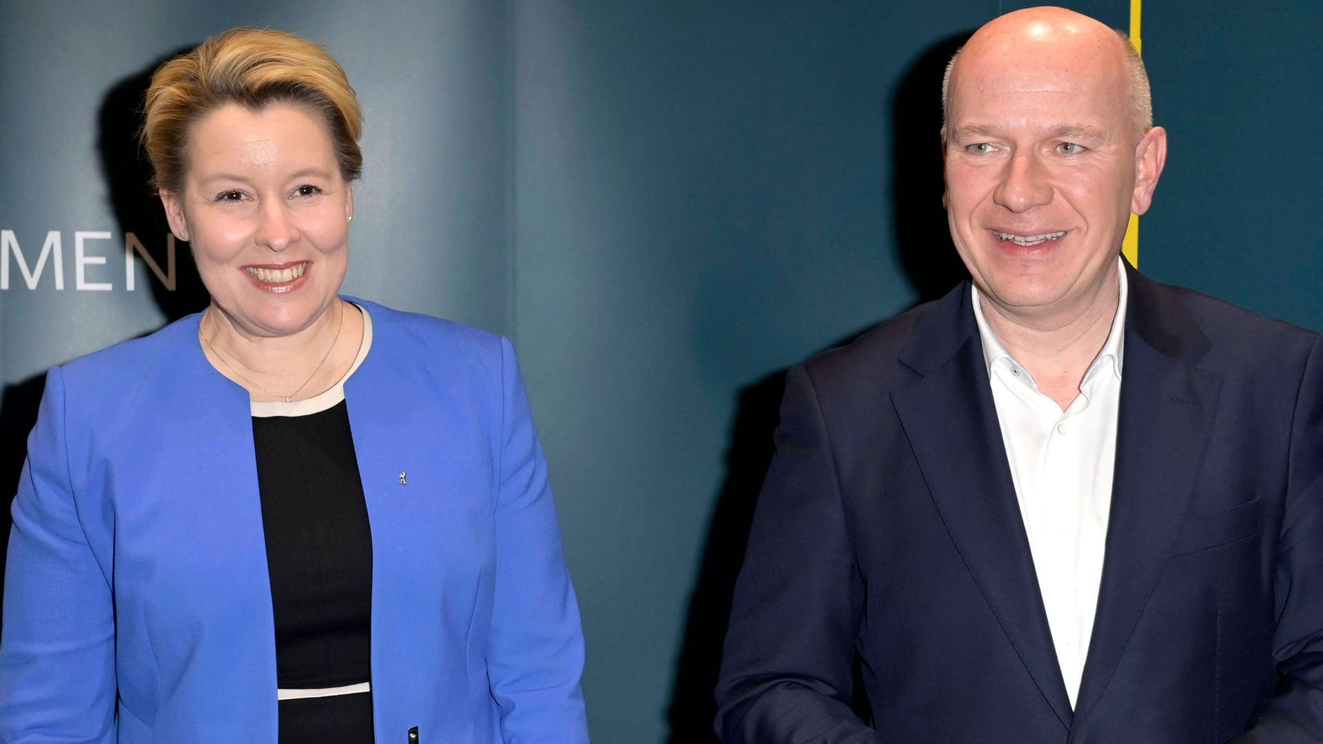 Franziska Giffey und Kai Wegner: CDU und SPD bewegen sich deutlich aufeinander zu.