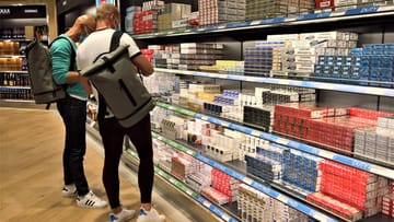 Very popular: Tobacco and alcohol products are especially popular when it comes to duty-free shopping.