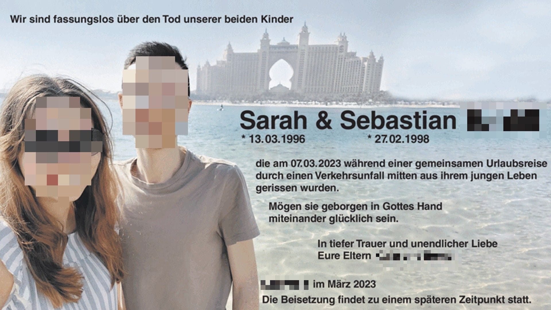 Freunde und Familie trauern: Die Geschwister starben bei einem Verkehrsunfall. Freunde und Familie trauern: Die Geschwister starben bei einem Verkehrsunfall.