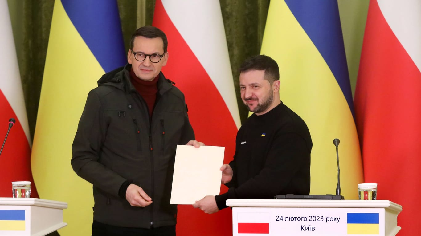 Mateusz Morawiecki und Wolodymyr Selenskyj: Polen zählt zu den stärksten Unterstützern der Ukraine.