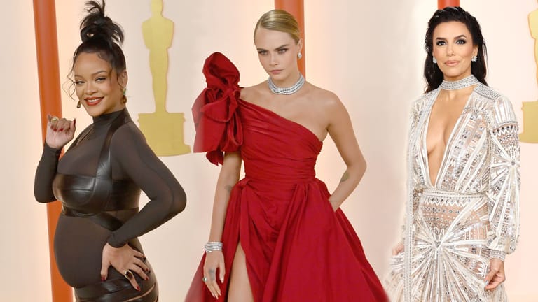 Rihanna, Cara Delevingne und Eva Longoria: Drei von vielen Oscar-Looks.