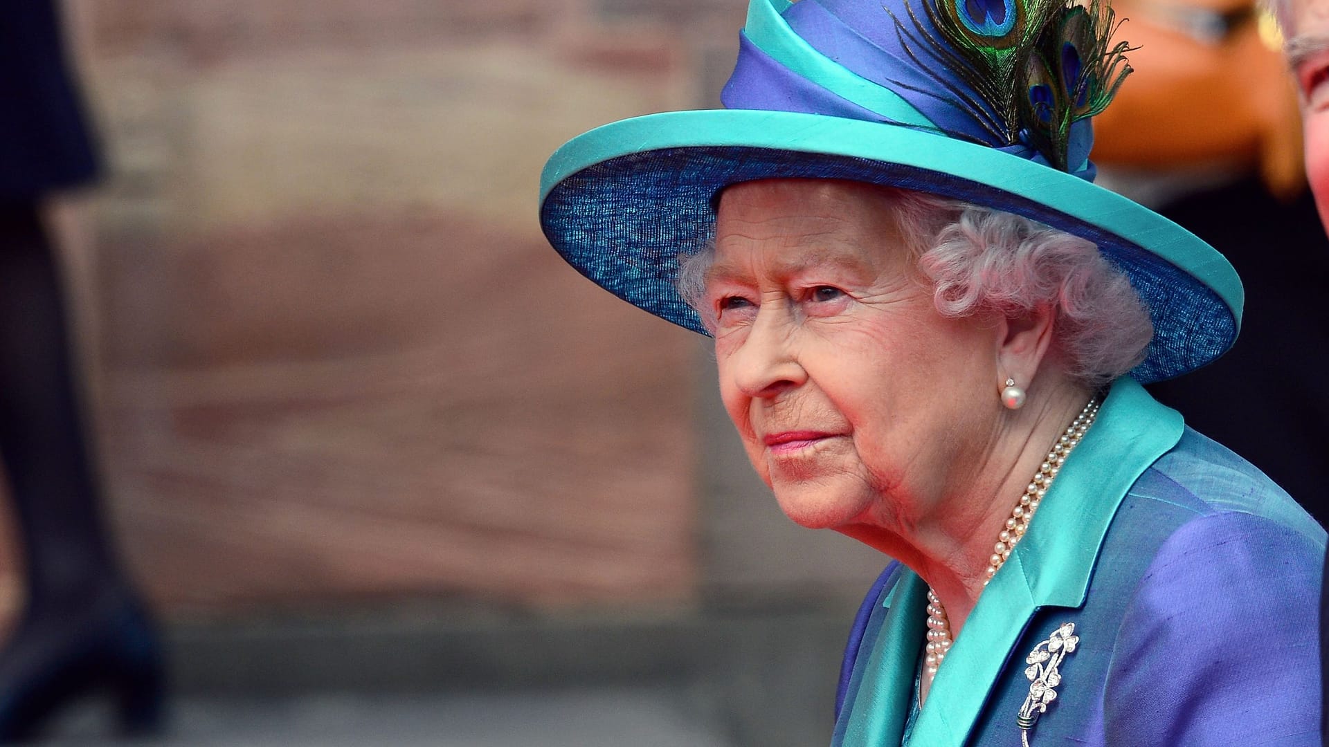 Queen Elizabeth II. im Jahr 2015 in Frankfurt am Main.