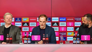 FC Bayern: Die Vorstellung von Thomas Tuchel (M.).