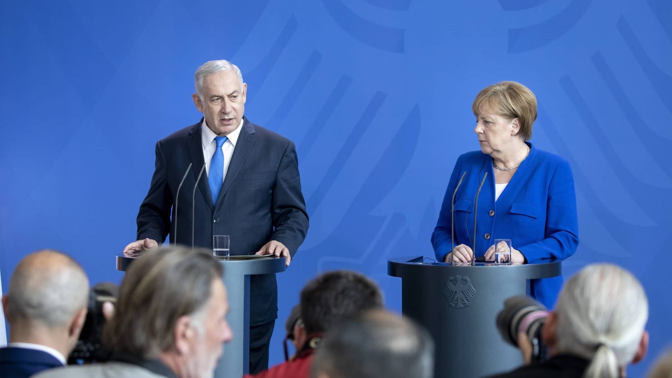 Benjamin Netanjahu und die ehemalige Bundeskanzlerin Angela Merkel: Auch im Jahr 2018 war der israelische Regierungschef zu Besuch.