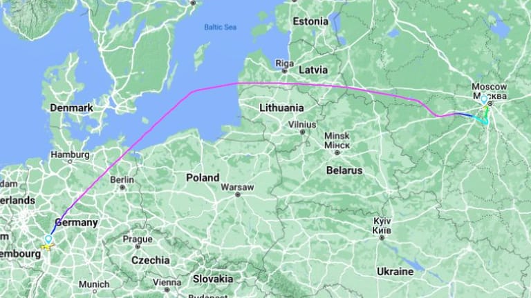 Laut der Webseite Flightradar.com flog die Maschine am 4. März von Frankfurt nach Moskau.