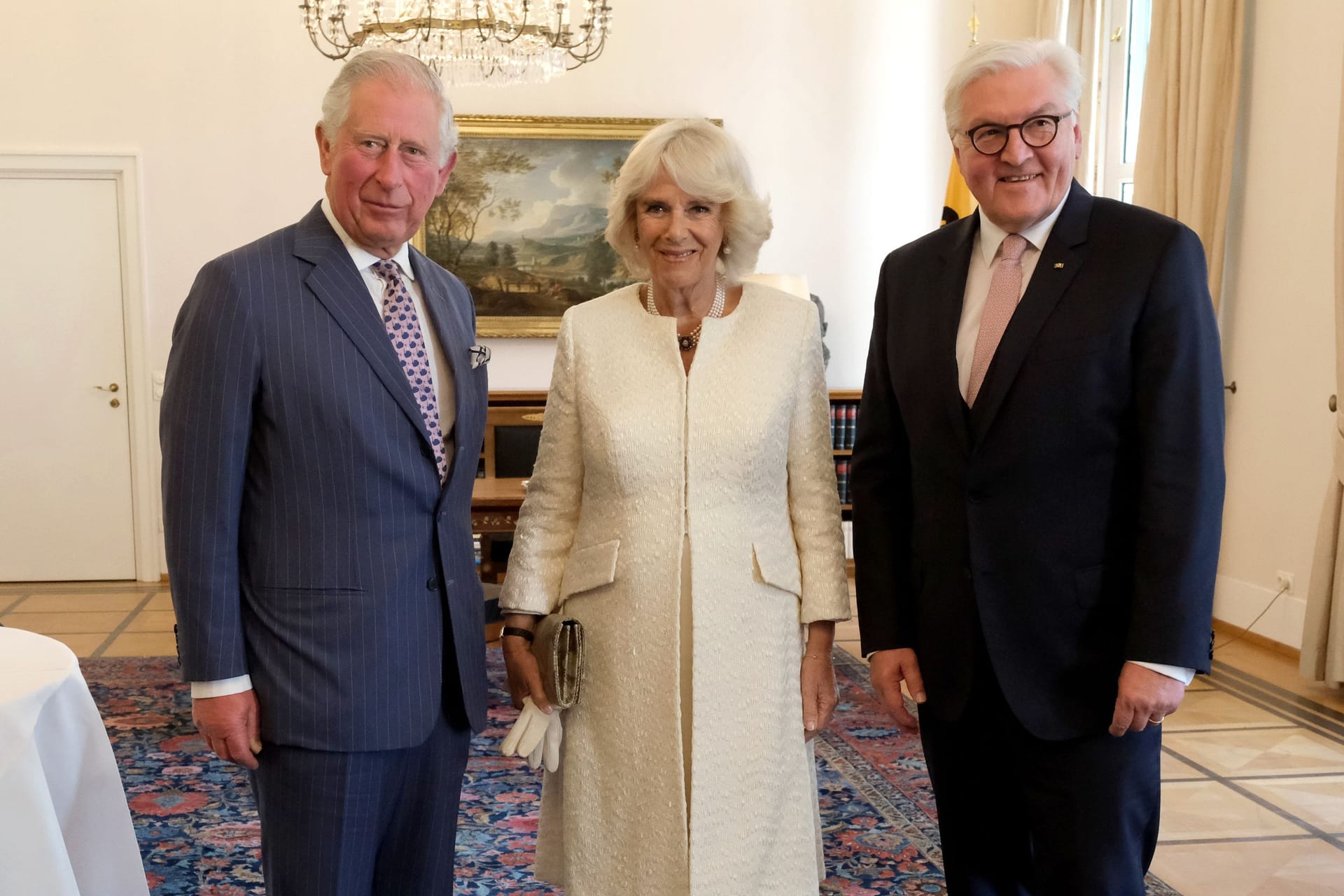 Schloss Bellevue: Charles, Camilla und Steinmeier werden hier auch am Mittwoch wieder aufeinandertreffen.