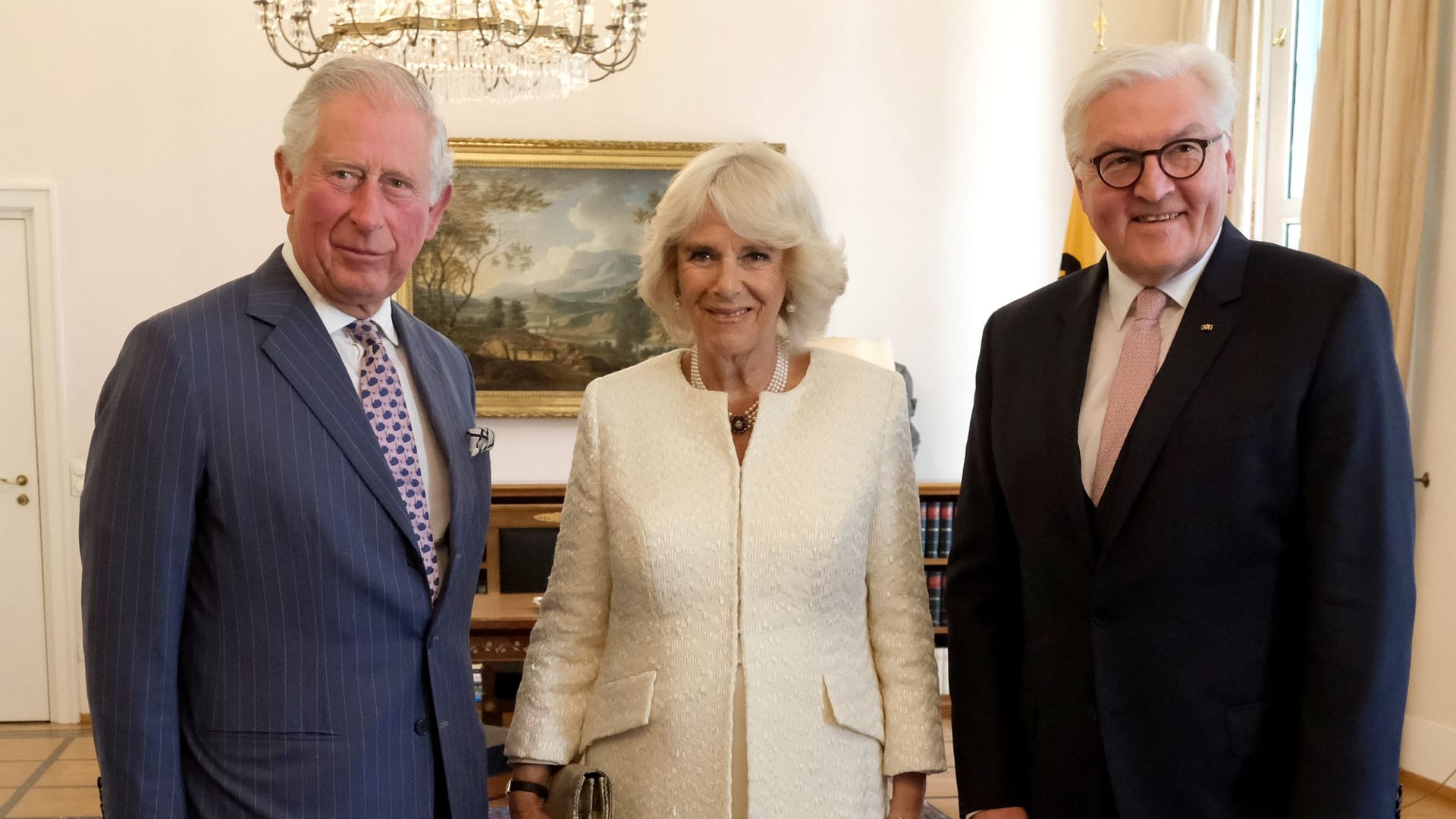 Schloss Bellevue: Charles, Camilla und Steinmeier werden hier auch am Mittwoch wieder aufeinandertreffen.