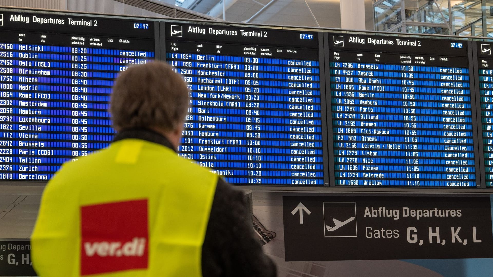 Verdi bestreikt Flughäfen - München