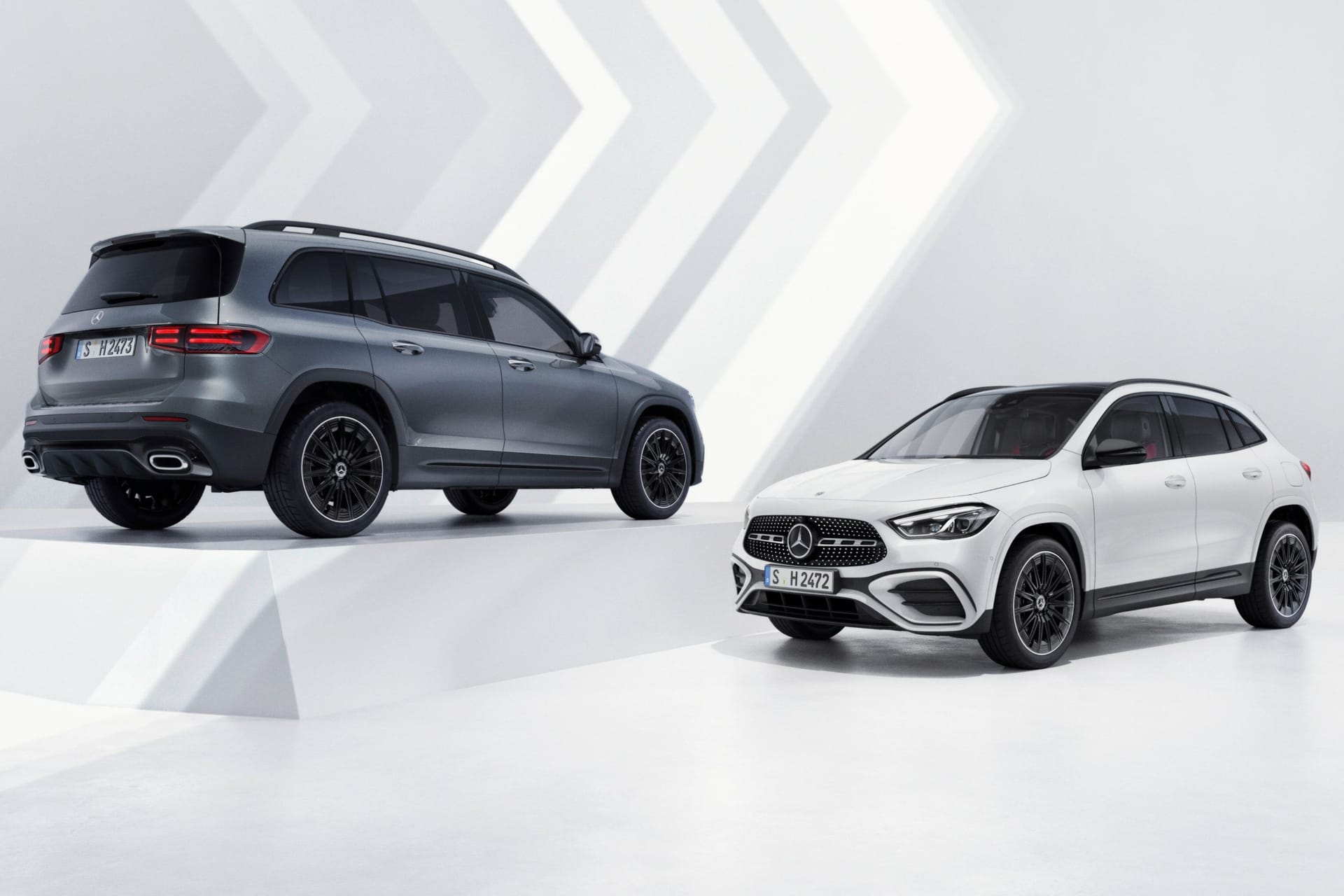 Neues Gesicht, neue Leuchtgrafiken: Die Einstiegs-SUV von Mercedes wurden überarbeitet.