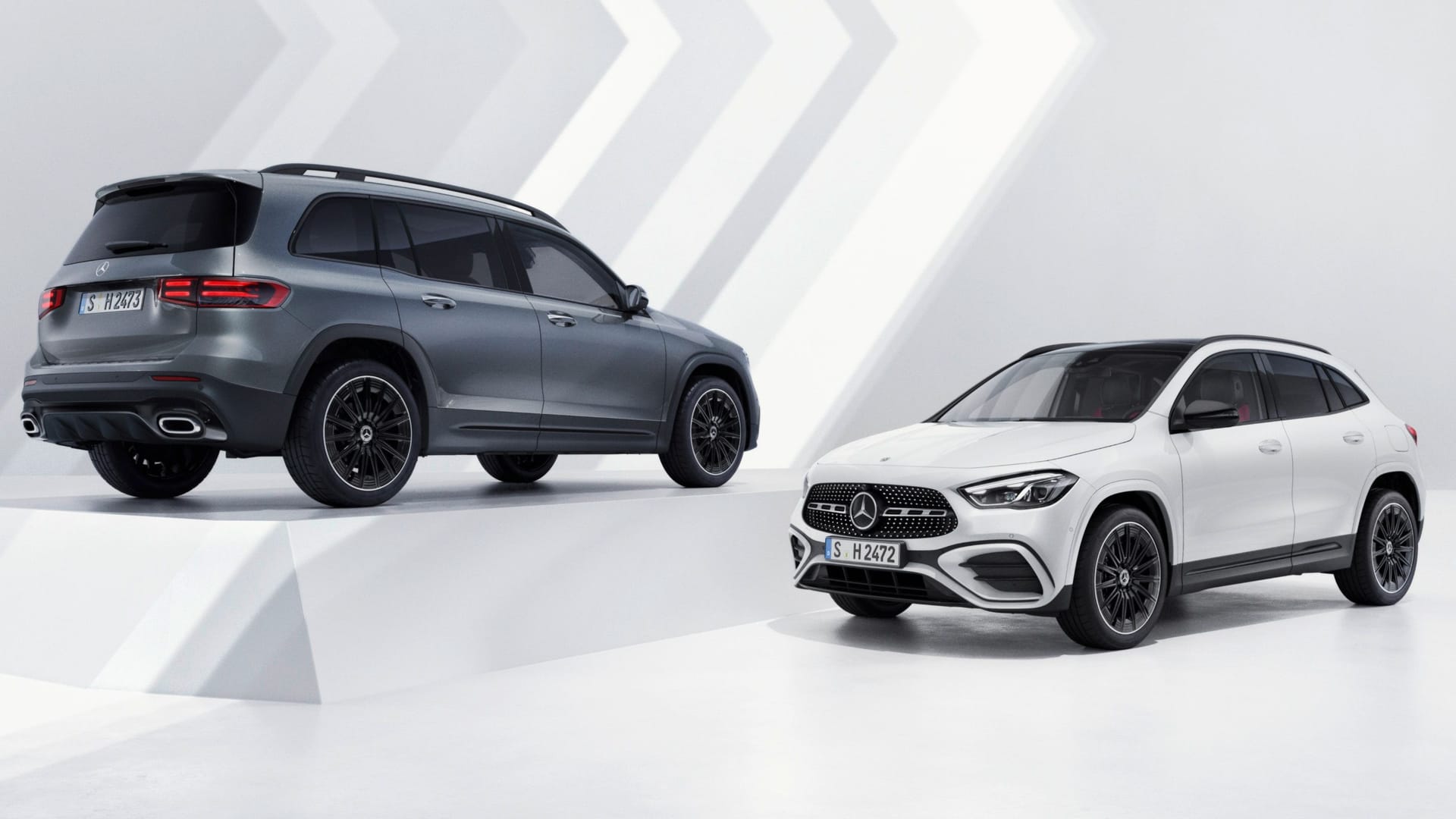 Neues Gesicht, neue Leuchtgrafiken: Die Einstiegs-SUV von Mercedes wurden überarbeitet.