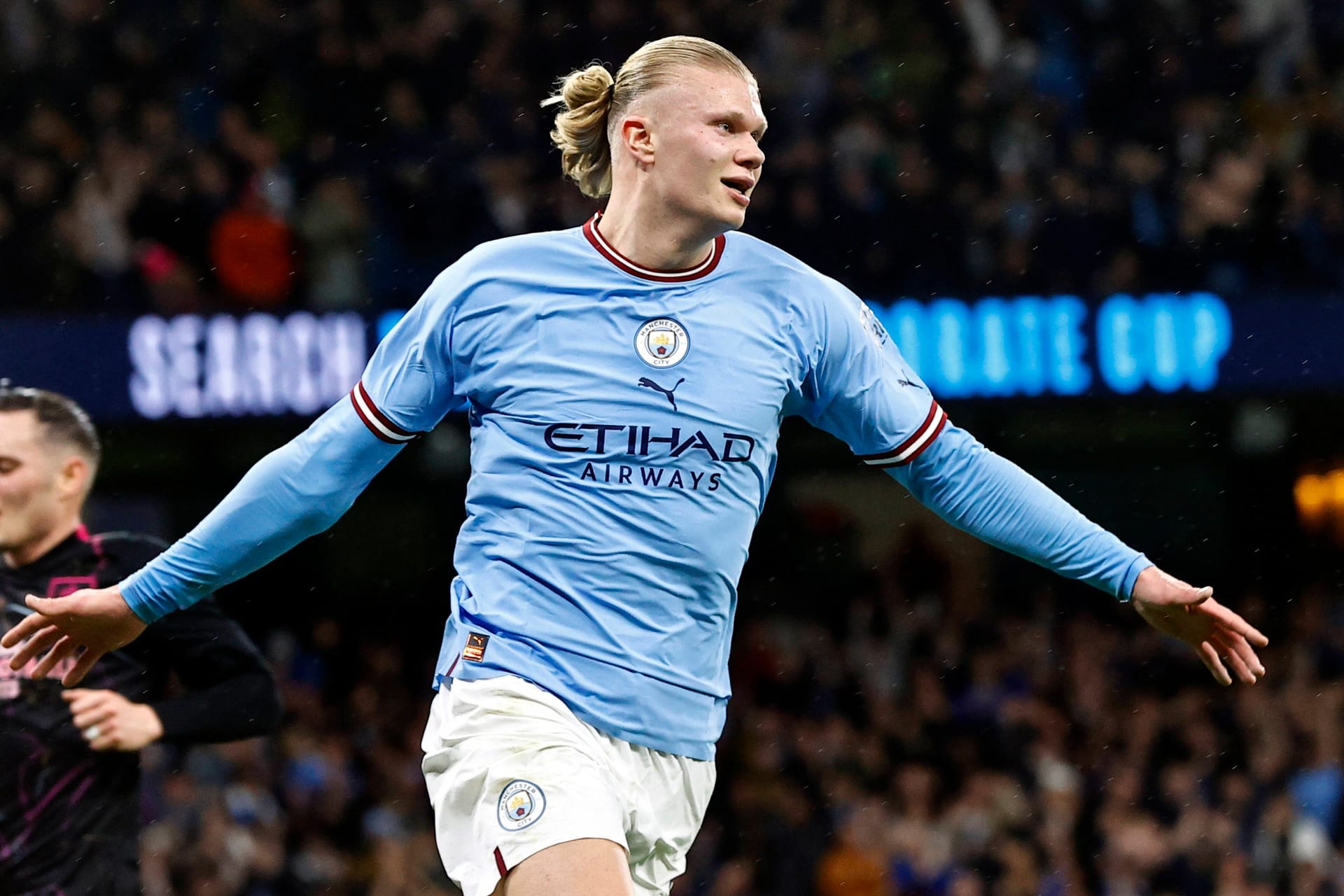 Erling Haaland beim Torjubel: Im FA Cup traf er erneut dreifach.