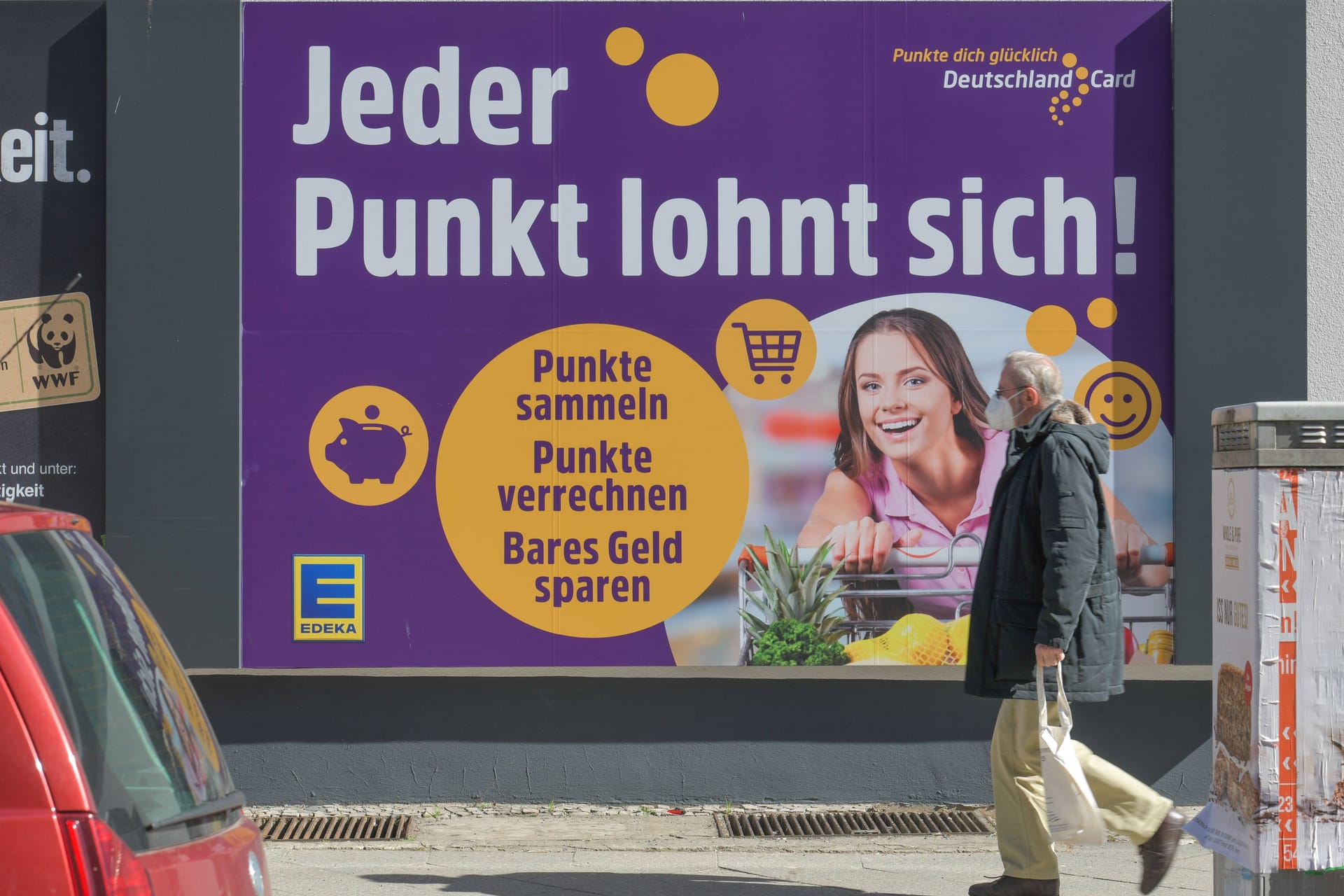 Deutschlandcard-Werbung (Archivbild): Edeka ist ein wichtiger Partner des Payback-Konkurrenten.