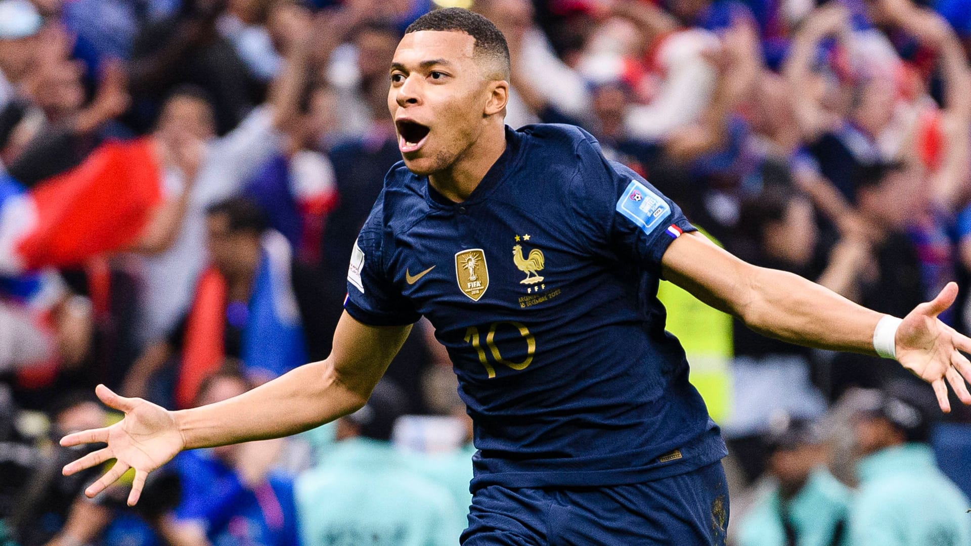 Kylian Mbappé im Dress der französischen Nationalmannschaft: Der Superstar ist ab sofort Kapitän der Auswahl.