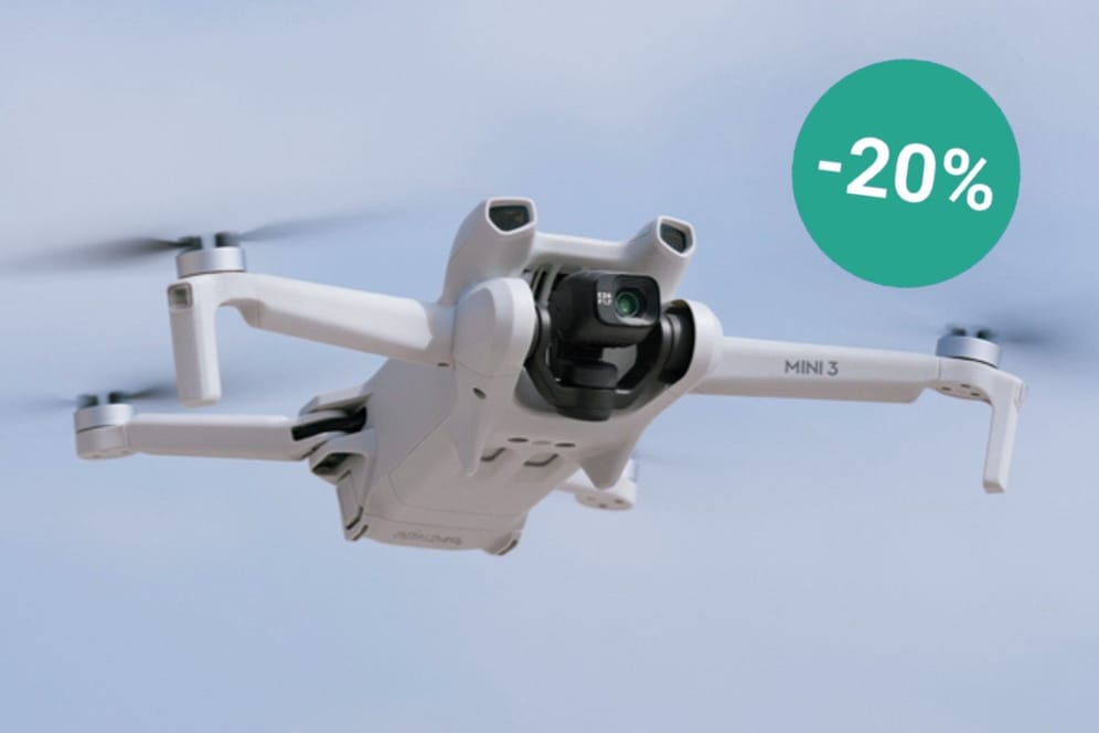 Für 4K-HDR-Videos und viel Flugspaß: Aktuell ist die Drohne Mini 3 von DJI zum Rekord-Tiefpreis im Angebot.