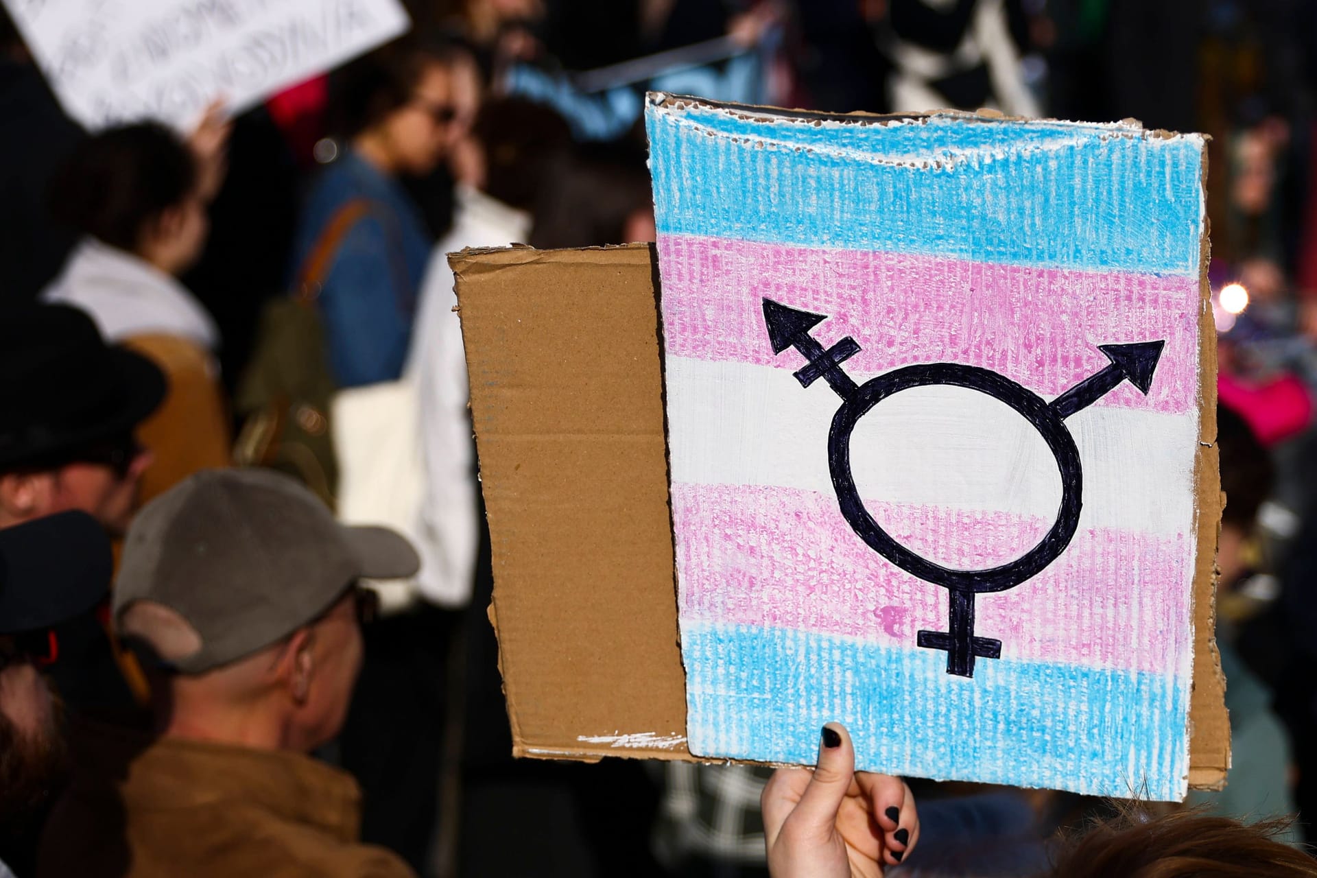 Flagge und Symbol für trans Menschen: Die Regierung hat sich auf eine einfachere Änderung von Geschlechtseinträgen geeinigt.