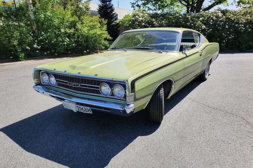 Eine rate Schönheit: Der Ford Torino GT Fastback 1968 steht in Oldenburg zum Verkauf.