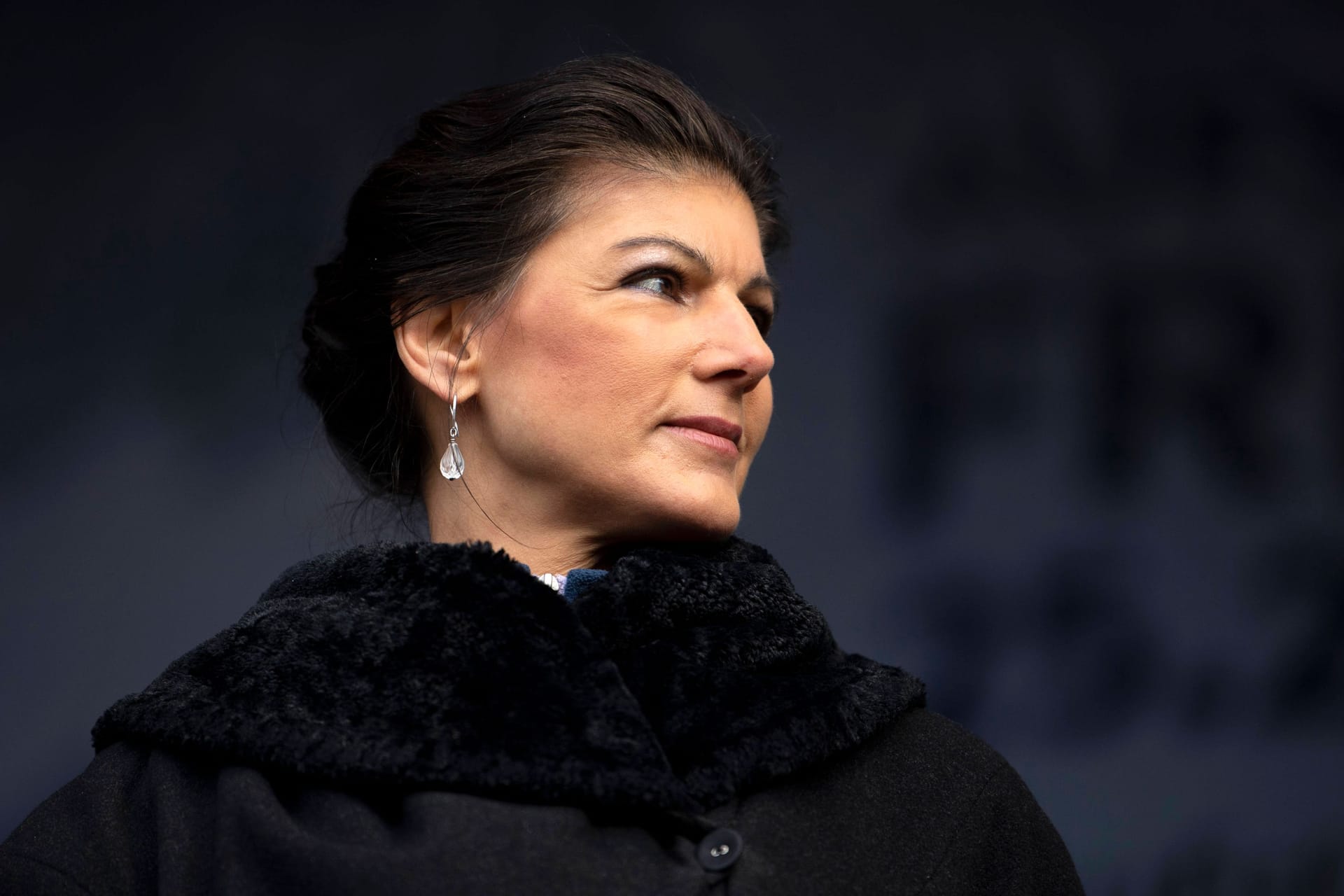 Sahra Wagenknecht bei einer Rede.