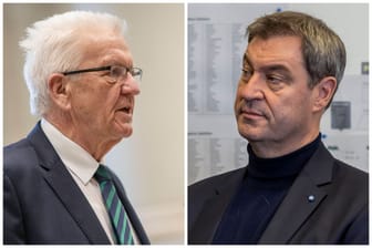 Winfried Kretschmann und Markus Söder: Der Ministerpräsident Baden-Württembergs löst den Bayerns ab.