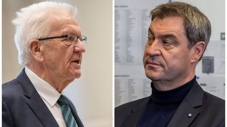 Winfried Kretschmann und Markus Söder: Der Ministerpräsident Baden-Württembergs löst den Bayerns ab.