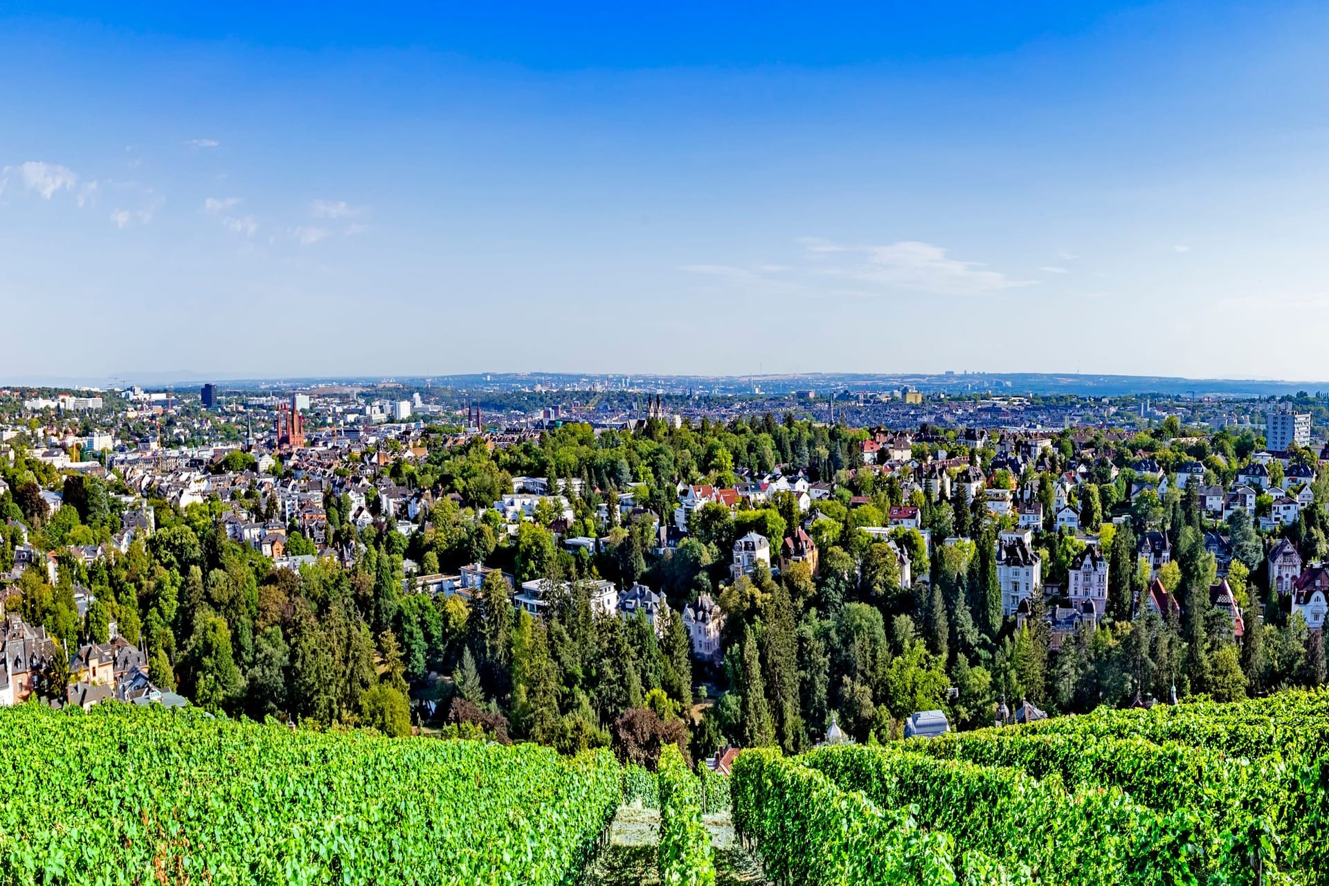 Blick auf Wiesbaden (Symbolbild): In Hessen ist der durchschnittliche Schuldenstand von Kreditnehmern besonders hoch. Blick auf Wiesbaden (Symbolbild): In Hessen ist der durchschnittliche Schuldenstand von Kreditnehmern besonders hoch.