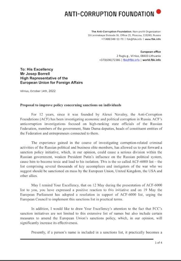 Brief an die EU: Leonid Wolkow hat deswegen nun sein Amt niedergelegt.