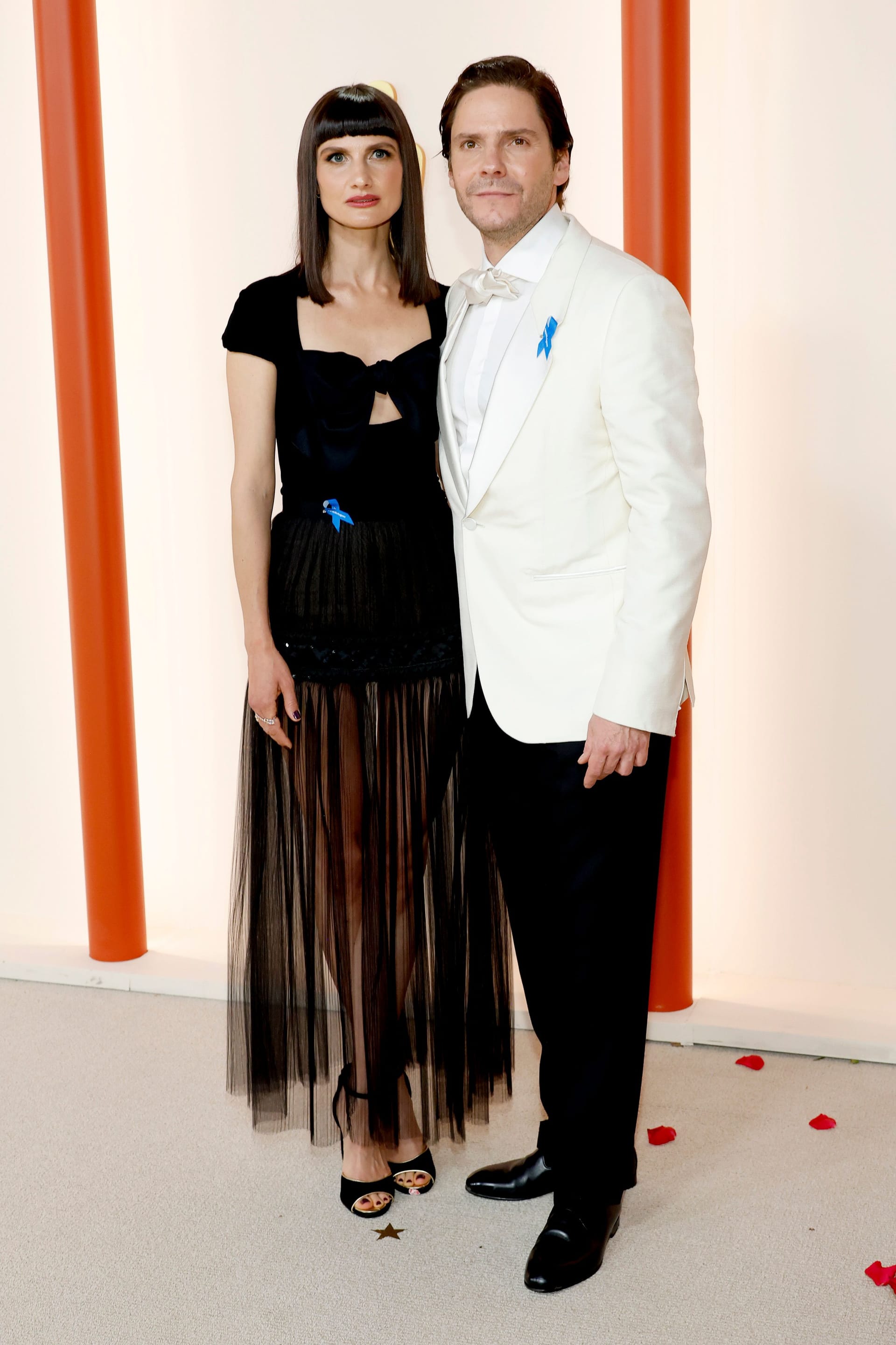 Felicitas Rombold und Daniel Brühl: Das Paar posierte bei den Oscars für die Fotografen.