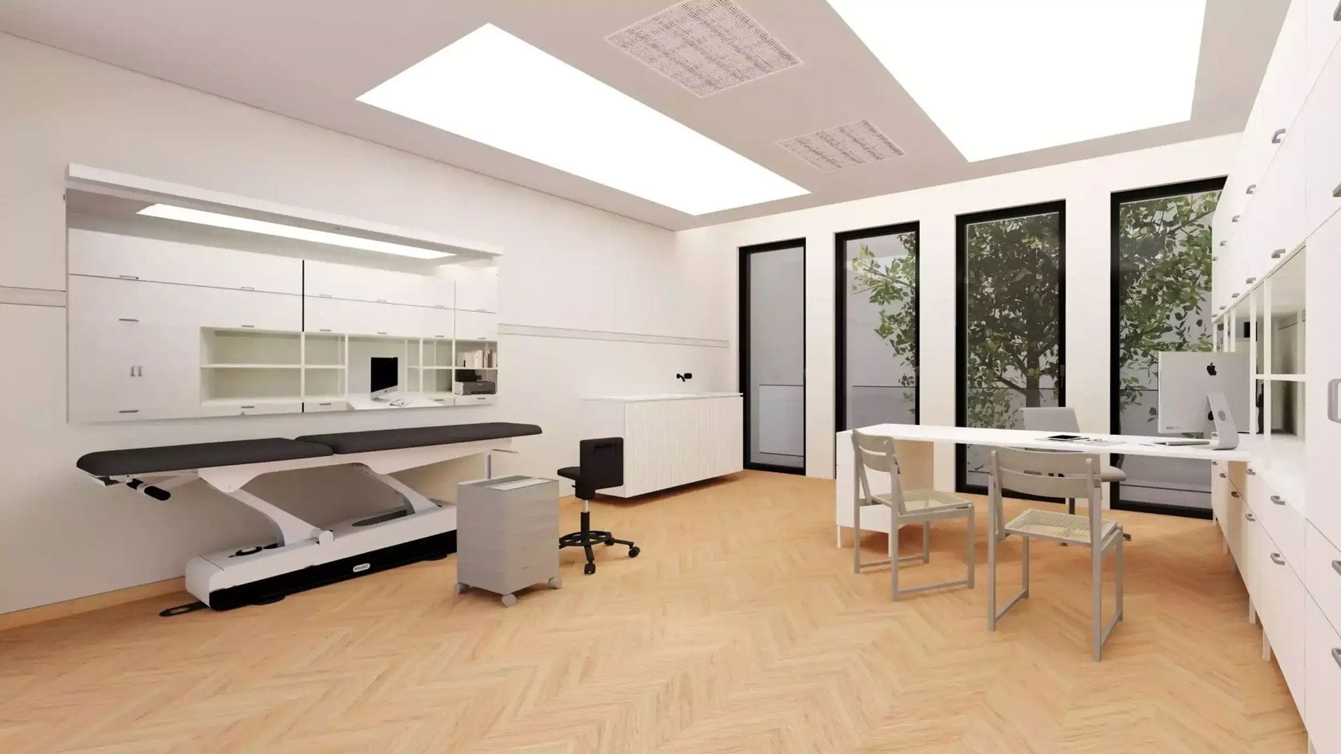 Modern und offen für Patienten und Ärzte: Das Konzept von Eterno setzt auf eine Innenarchitektur, die das Wohlbefinden fördert.
